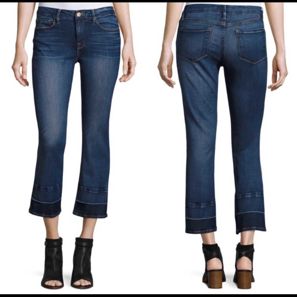Frame Le Crop Mini Boot-Cut Released Hem, Atlas